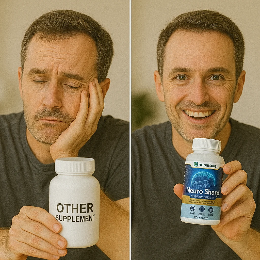 Person comparing NeuroSharp vs other brain supplements – memory, focus, clarity benefits